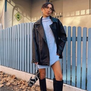 Princess Polly next in line faux leather biker jacket